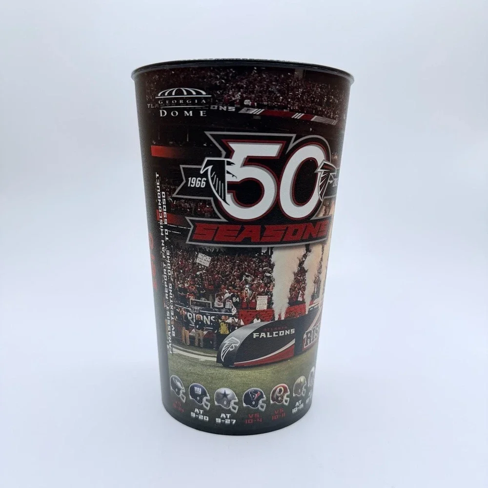 Atlanta Falcons 50 Seasons Coca-Cola Zero Souvenir Cup 1966-2015 Georgia Dome